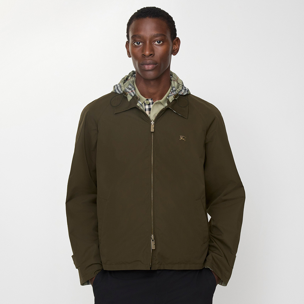 Burberry Reversible Check Cotton Jacket in Marsh #387488