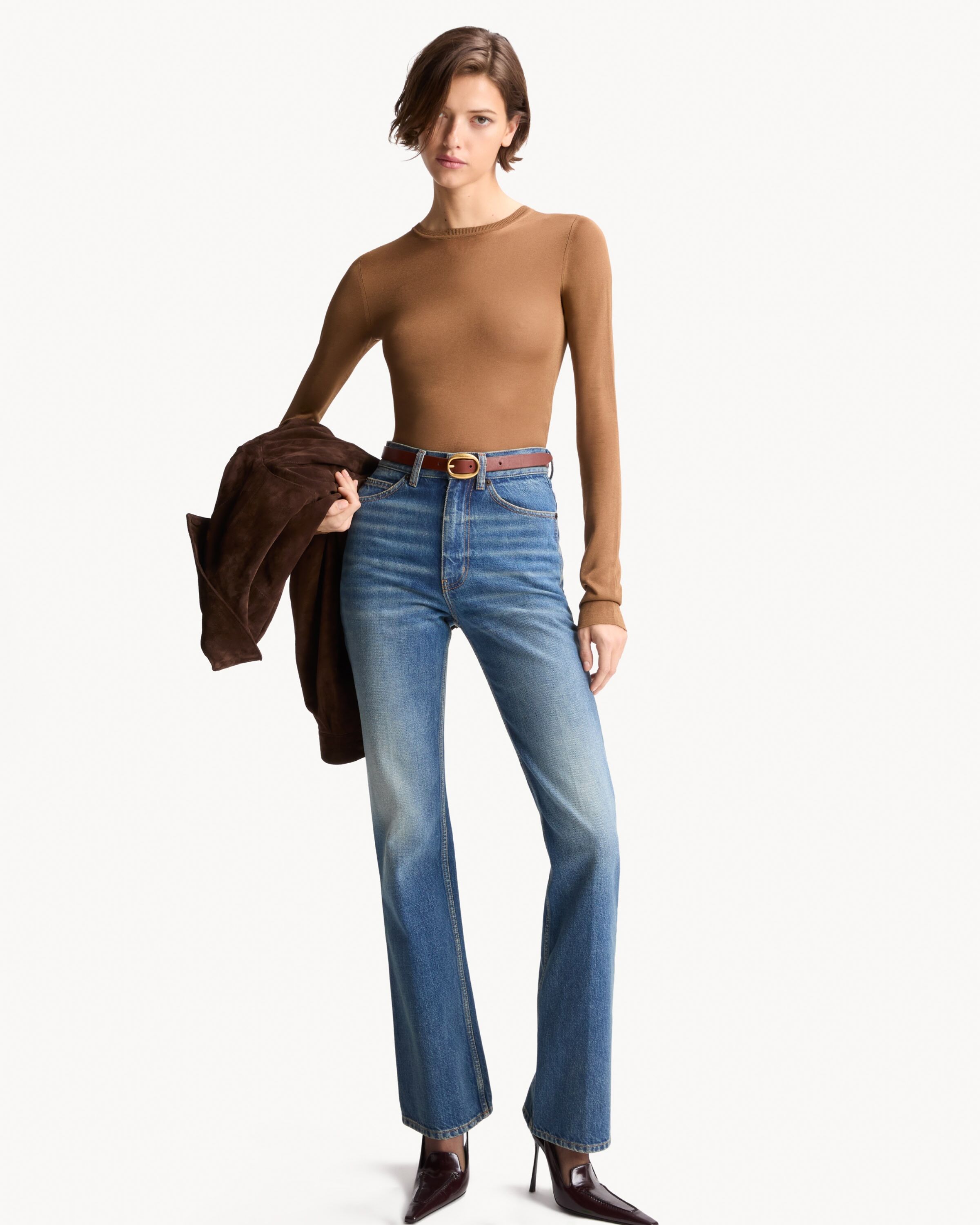 Saint Laurent blue Clothing Saint Laurent CLYDE High-rise Straight Jeans in Blue #396883 View 2 | Nigo Office