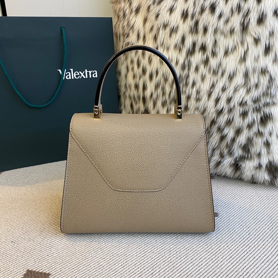 [TOP] VALEXTRA lside Bag 22x16.5x12cm - Elephant Gray - 711 Luxury