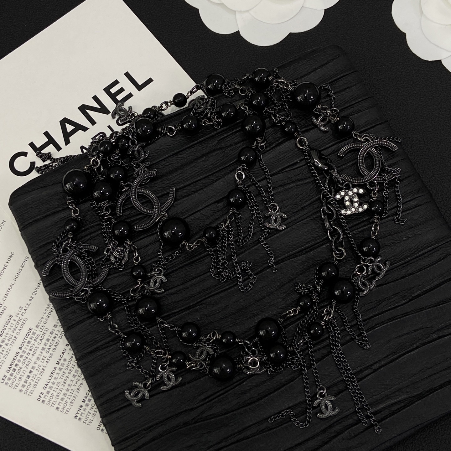 [TOP] CHANEL Long Necklace - Black - 711 Luxury