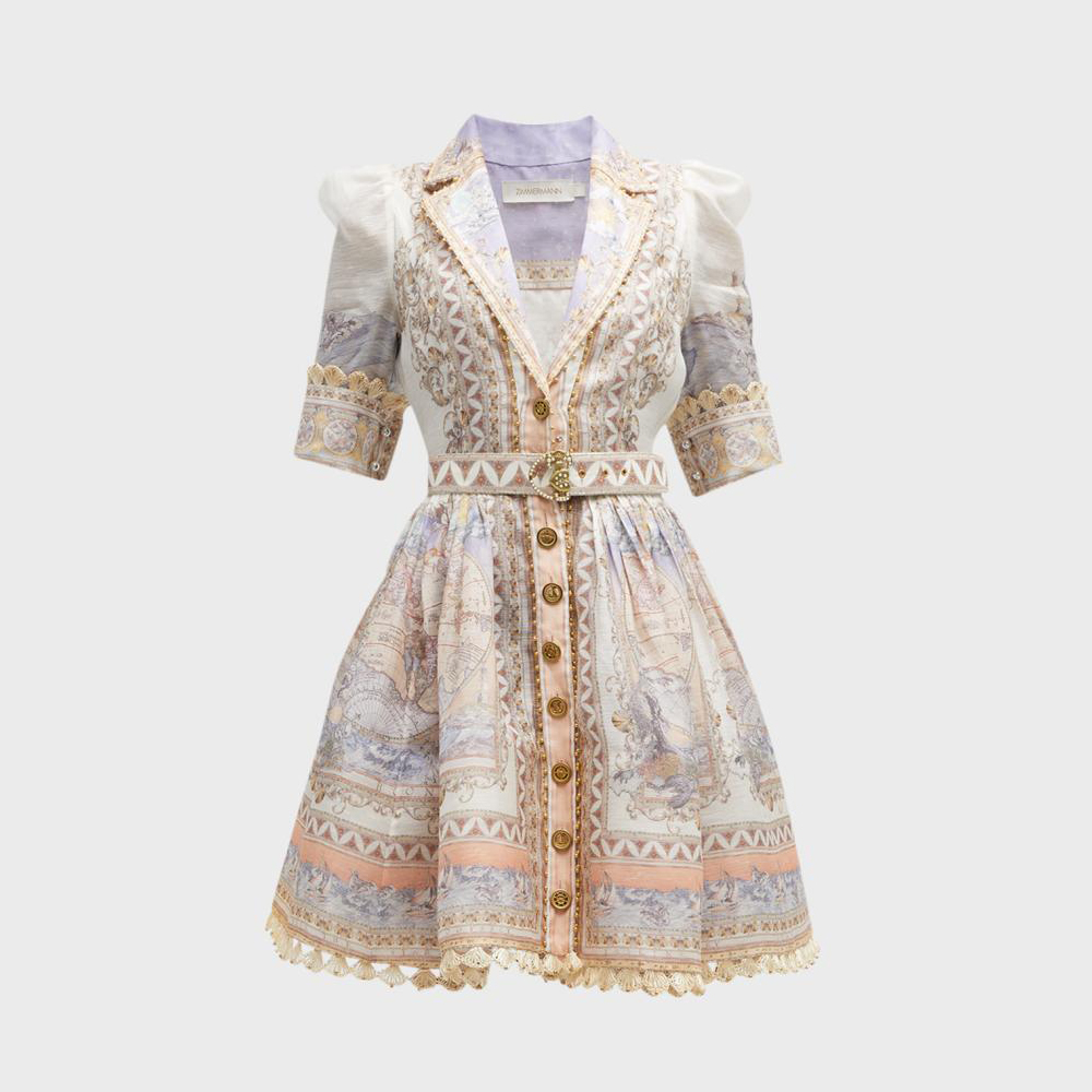 Zimmermann High Tide Mini Shirt Dress