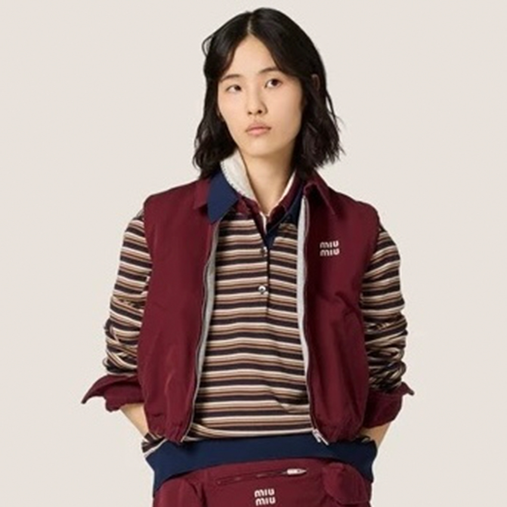 MiuMiu Grayblack Wool Polo Sweater #377385