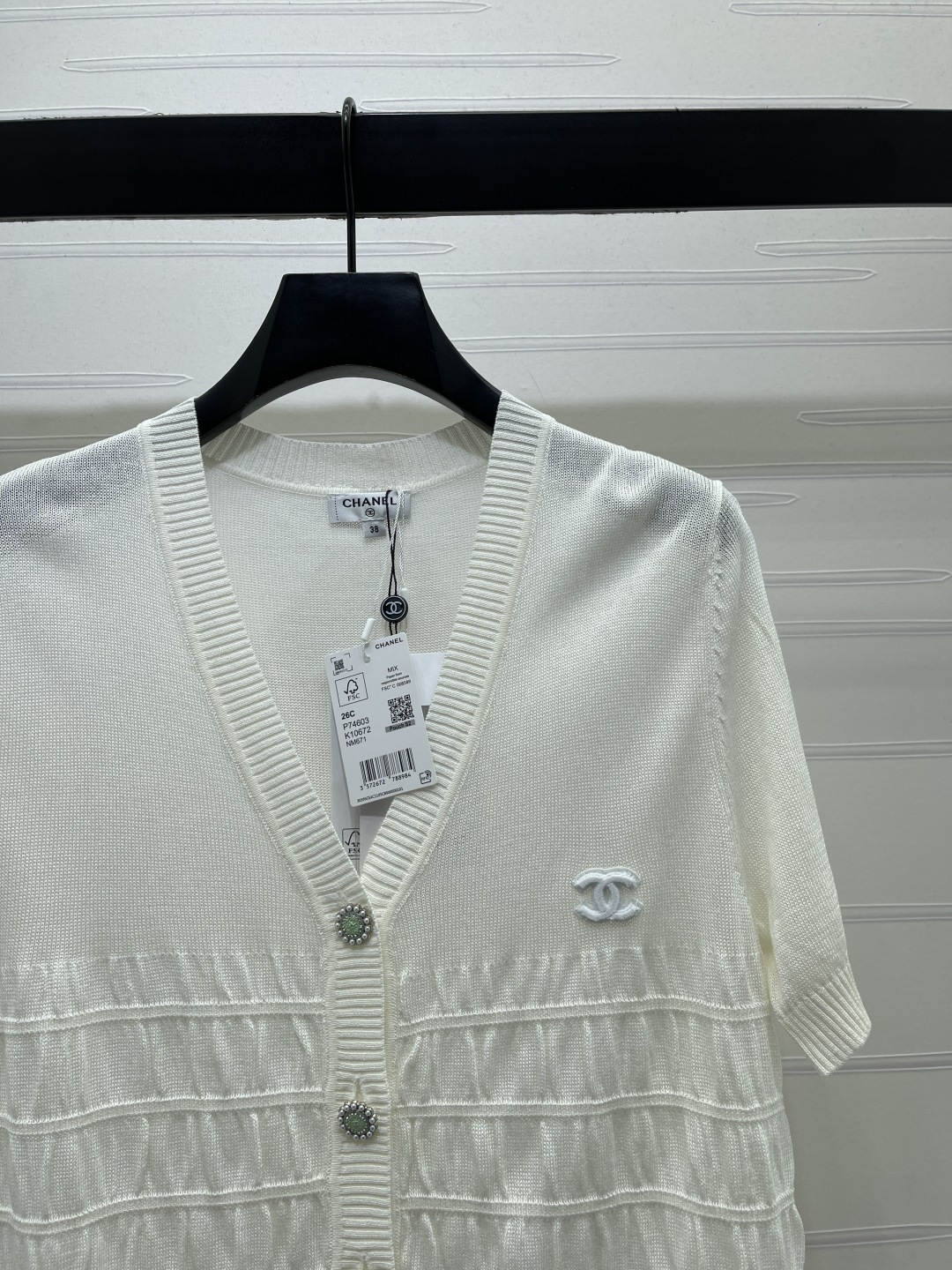 [TOP] CHANEL Knit Top - White - 711 Luxury