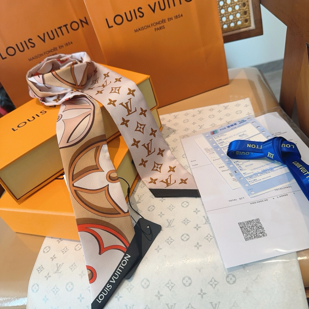 [TOP] Louis Vuitton LV Twilly Scarf 120x5cm - Pink - 711 Luxury