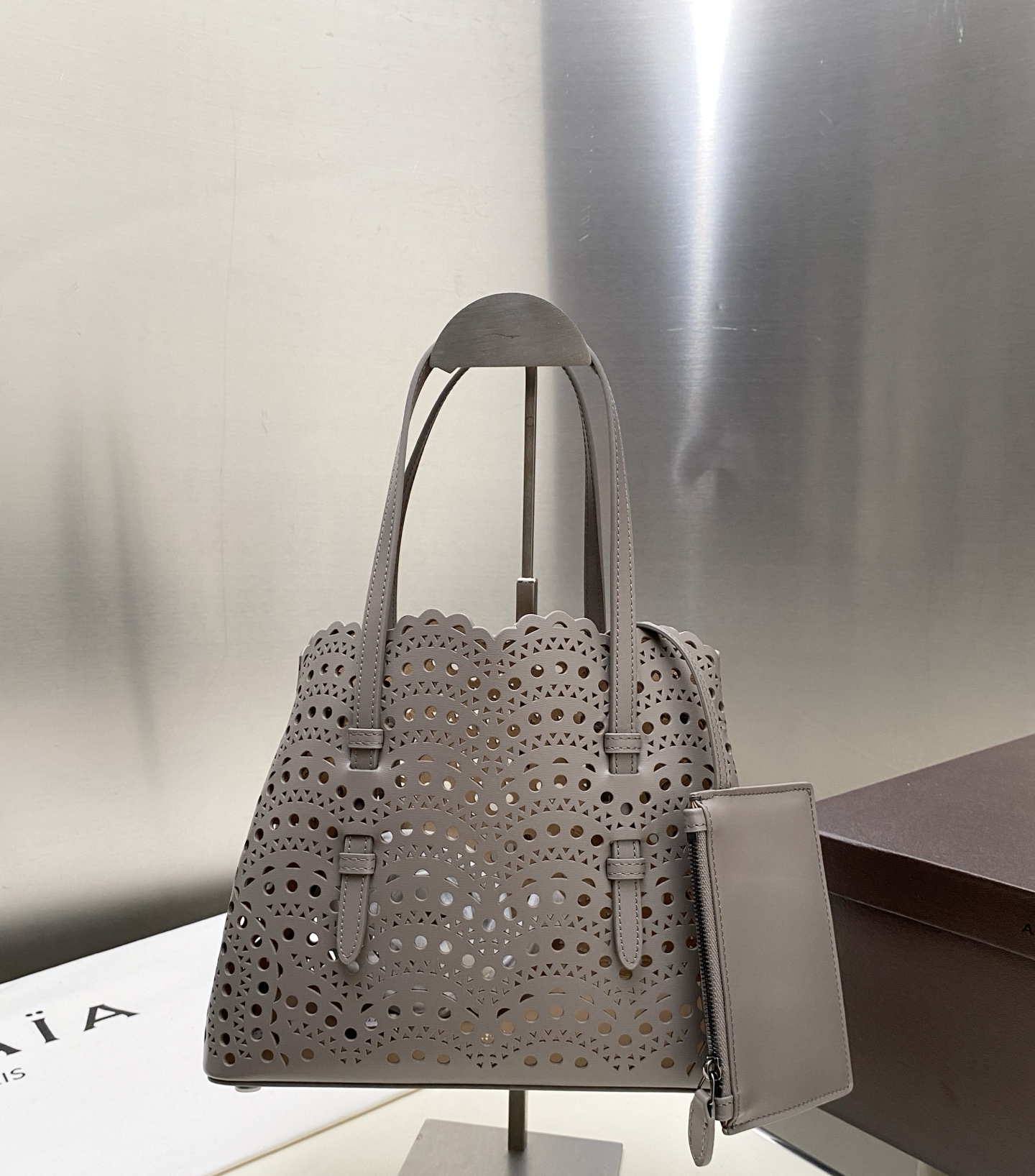 [TOP] ALAIA LE MINA 25 Bag 25*20*12 cm - Grey - 711 Luxury