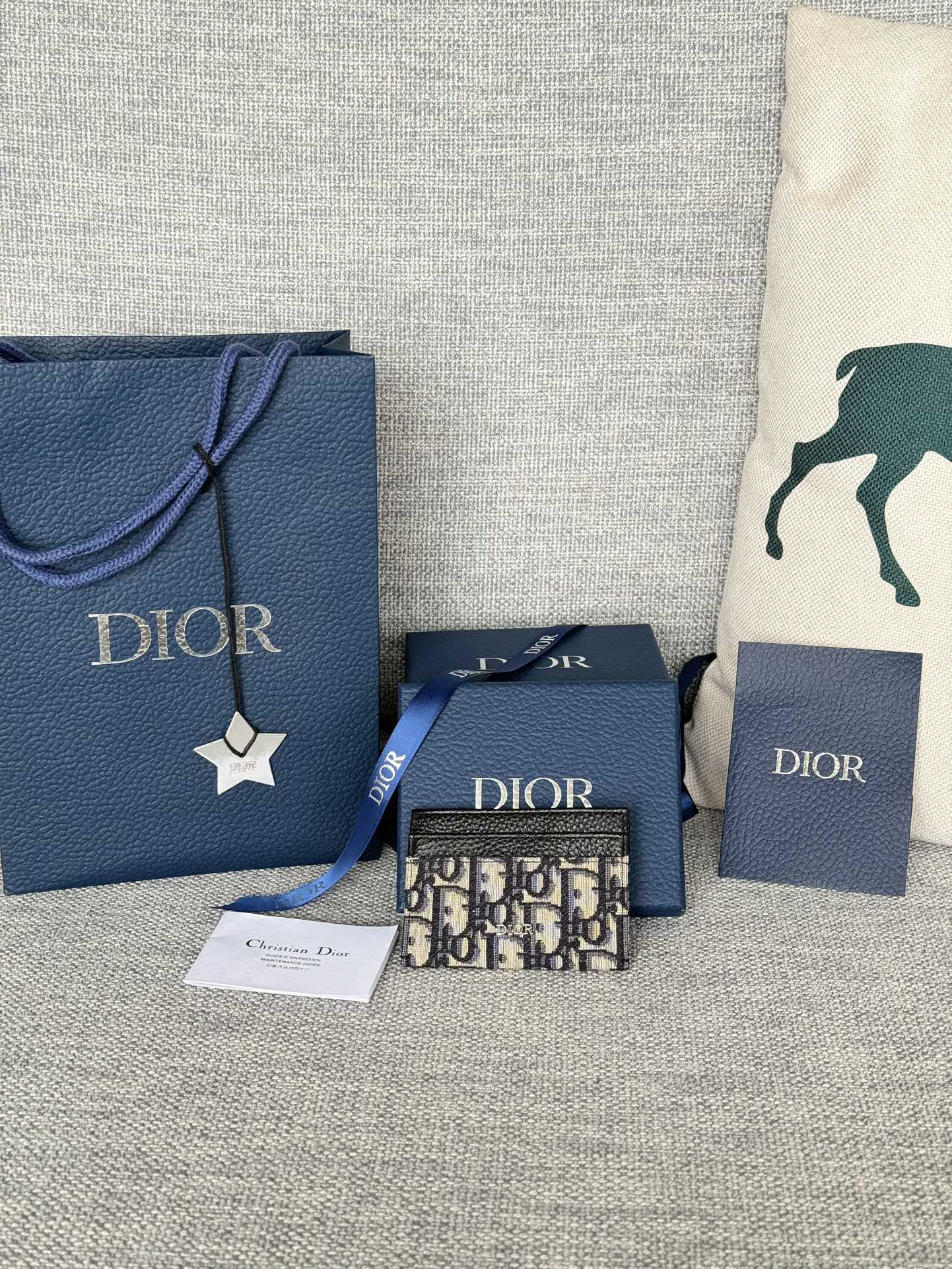 [TOP] Christian Dior Oblique Card Holder 10.5x7.5cm - Black - 711 Luxury