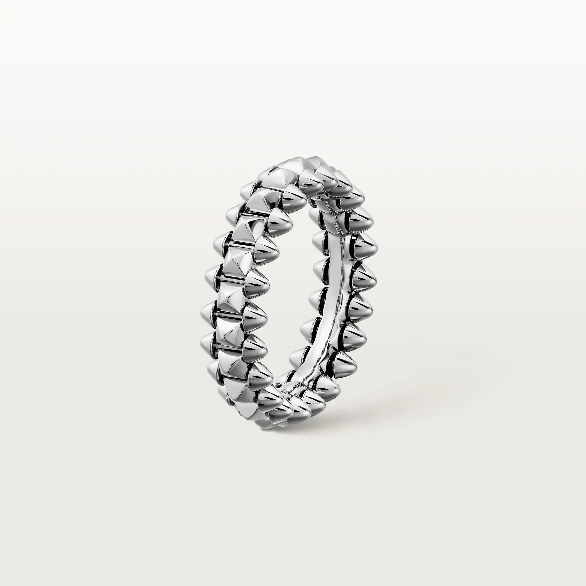 Carty Bullet Ring, White Gold, Single Row