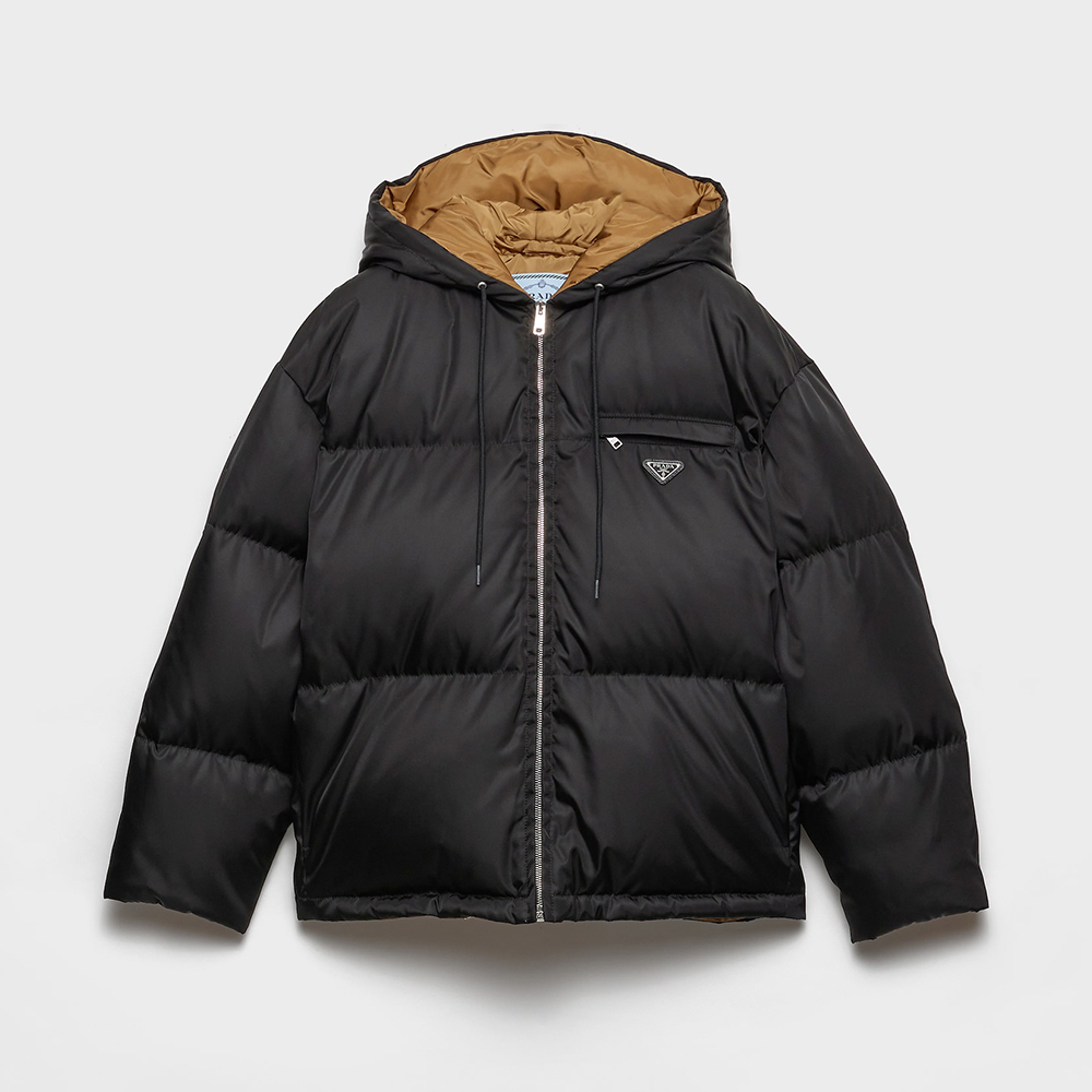 Prada black Clothing PRADA Black Re-nylon Down Jacket #394864 | Nigo Office