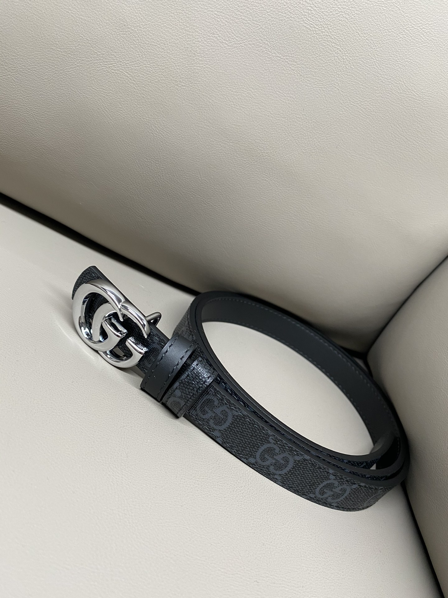 [TOP] GUCCI Marmont Belt 2 cm - Black - 711 Luxury