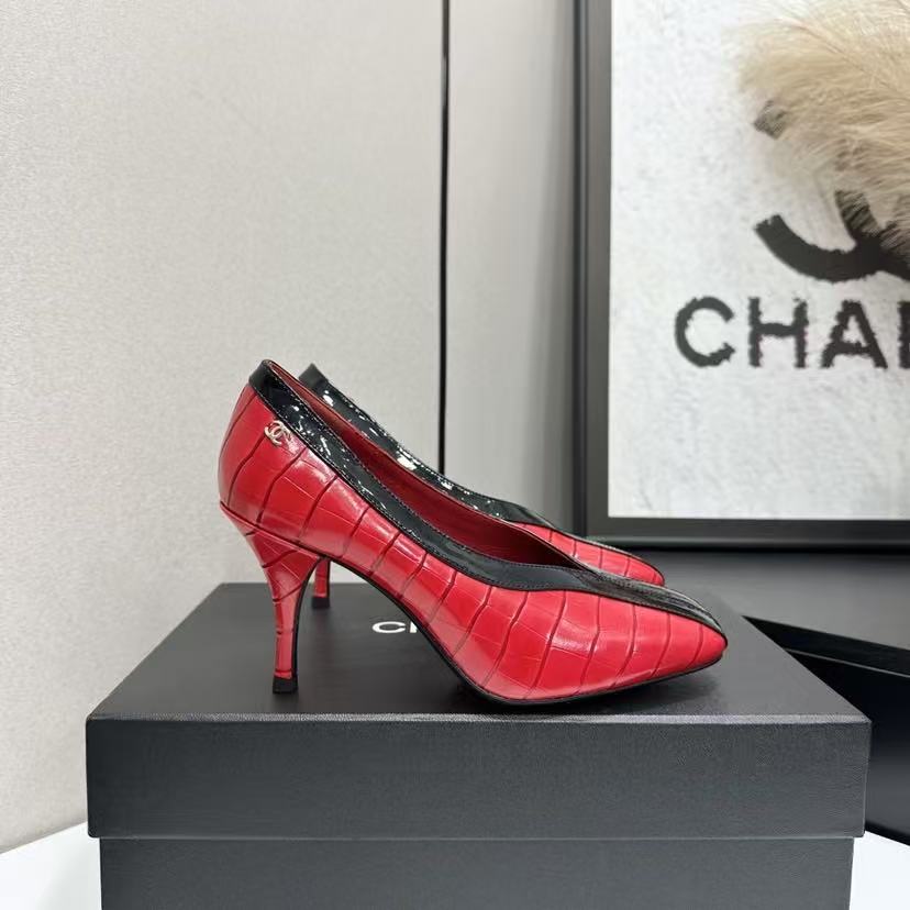 [TOP] CHANEL High Heel - Red - 711 Luxury