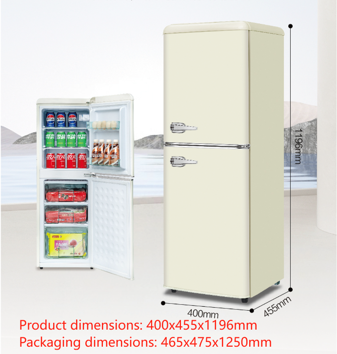 2-Door Retro Refrigerator--0.28CBM