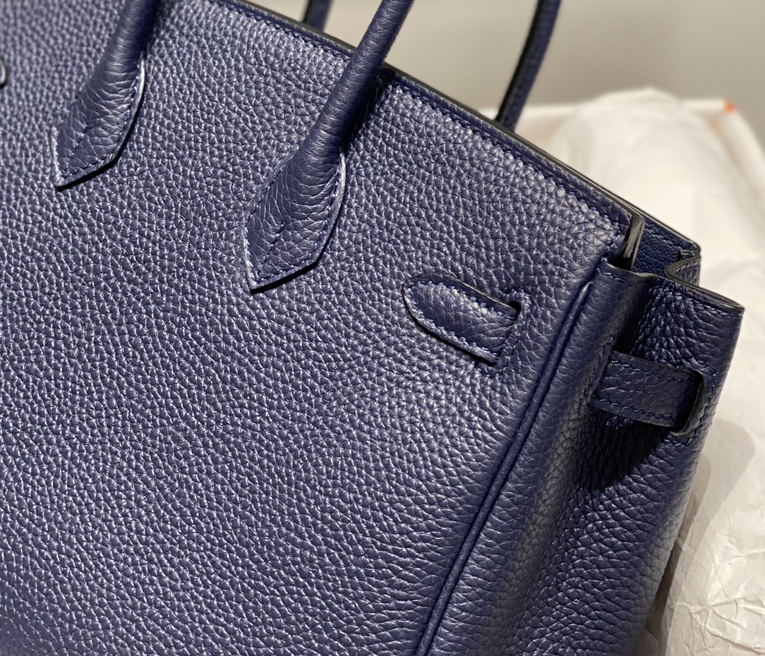 [TOP] HERMES Birkin Togo Leather 25cm - Bleu Indigo & GHW