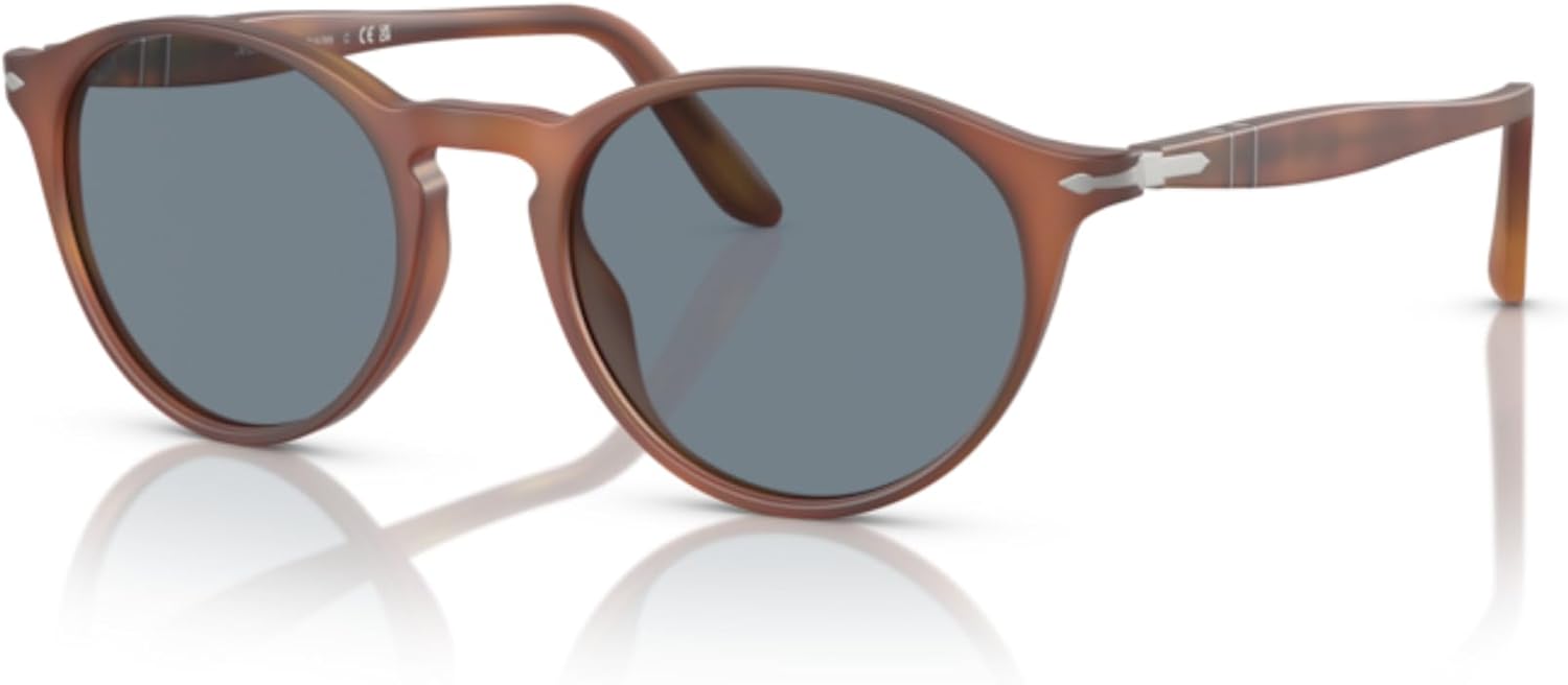 Persol PO3092SM Round Sunglasses for Men +BUNDLE with ACCESSORY EYEWEAR KIT