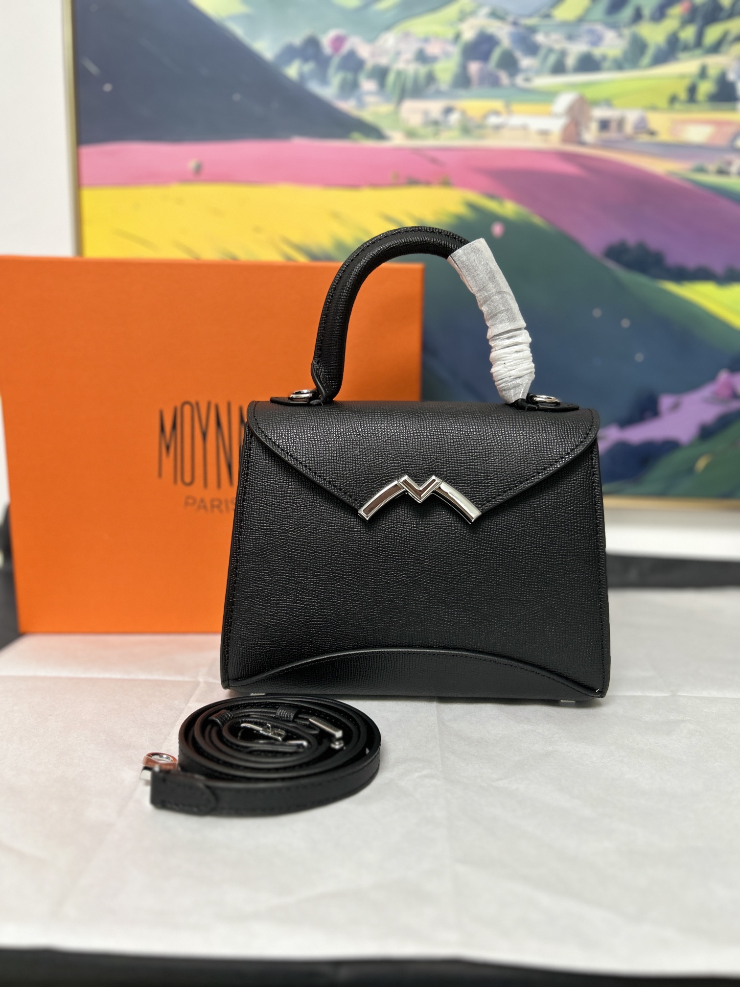 [TOP] MOYNAT Gabrielle Bag Cowhide 20x15x9cm - Black - 711 Luxury