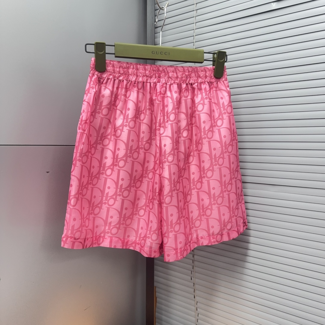 [TOP] Christian Dior  Shirt + Shorts Suit - Pink