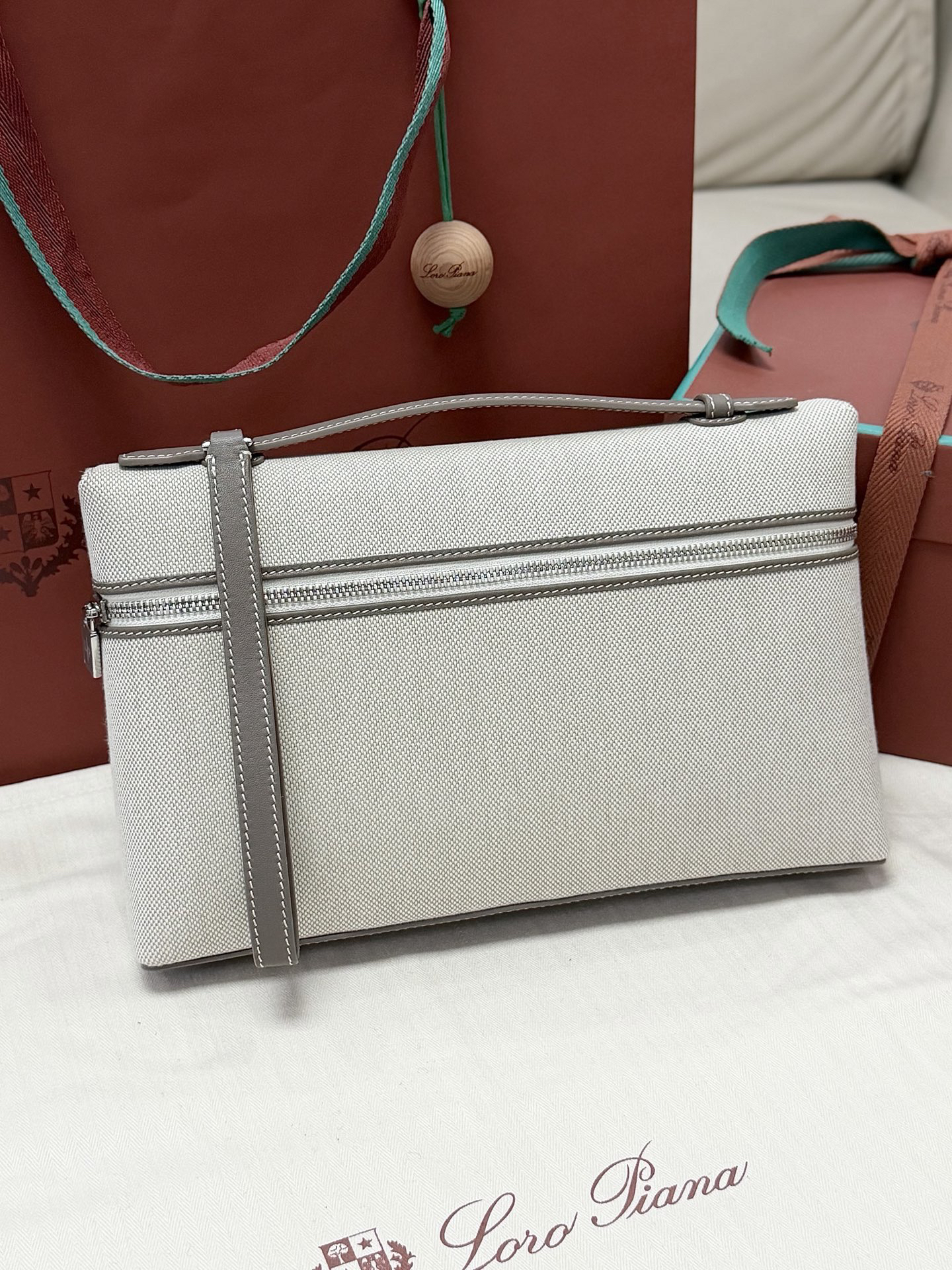 [TOP] Loro Piana Extra Pouch 29*17*5 cm - Grey - 711 Luxury