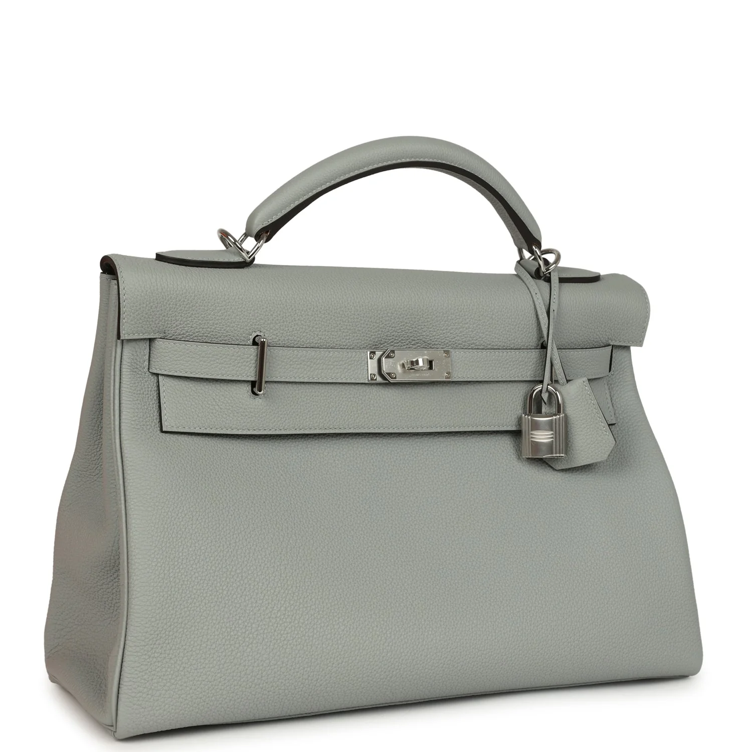 Hermes Kelly 4 Maxi Bleu Glacier Togo Palladium Hardware