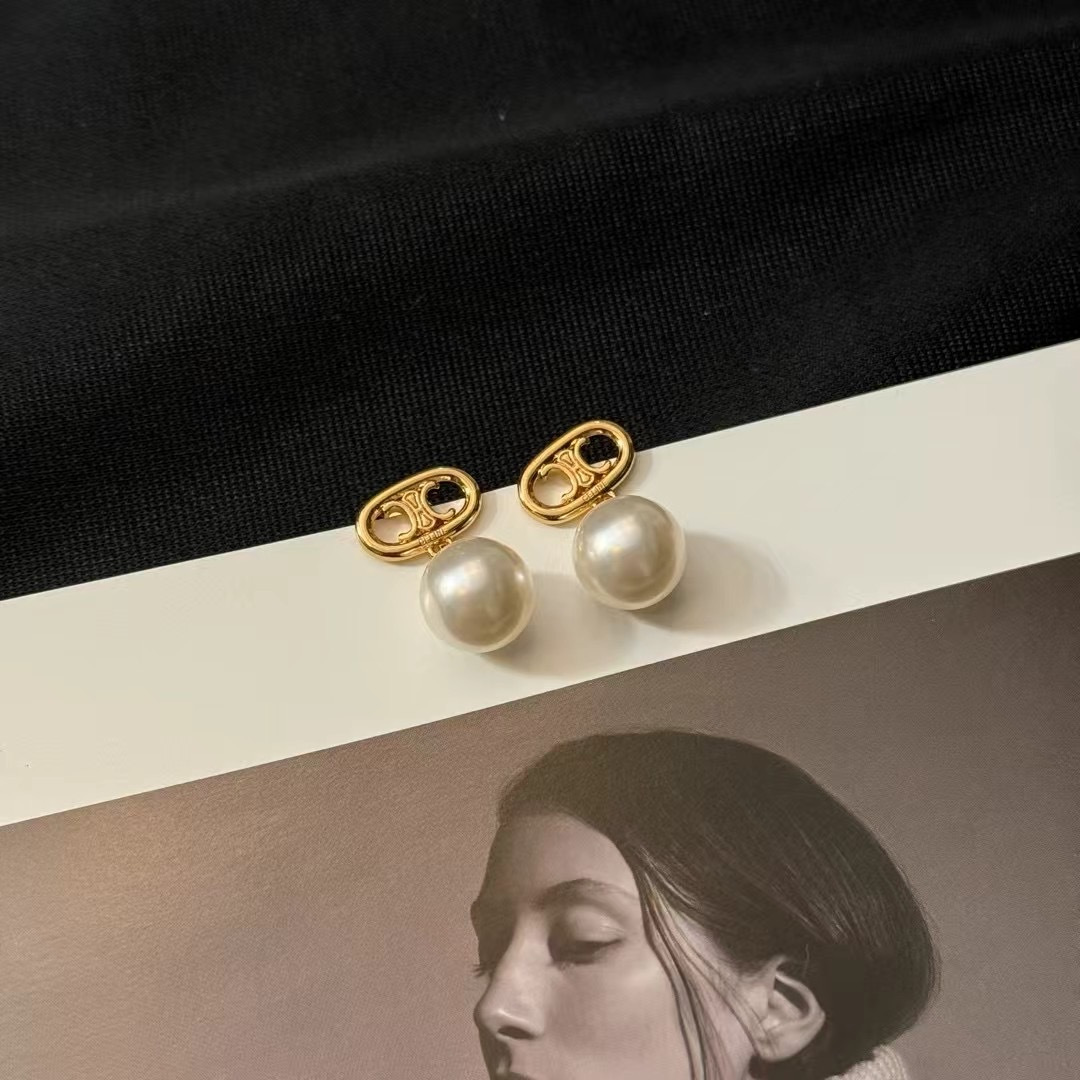 [TOP] CELINE Earrings- Gold - 711 Luxury