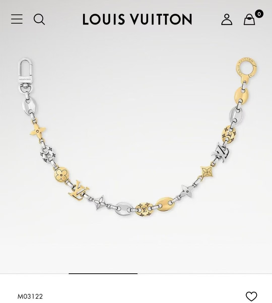 [TOP] Louis Vuitton LV Bag Chain - Gold and Silver - 711 Luxury