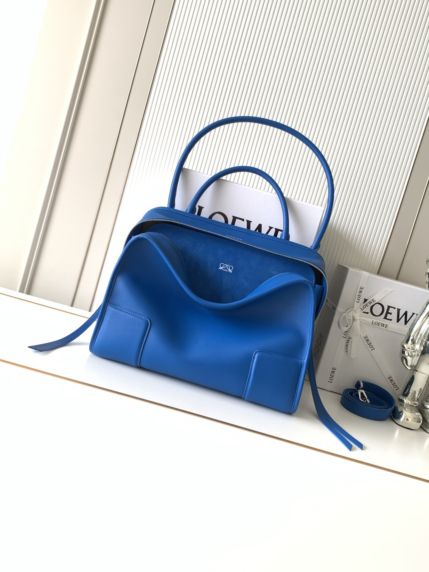 [TOP] LOEWE Amazona 180 Bag 34.5*27*14 CM - Royal Blue - 711 Luxury