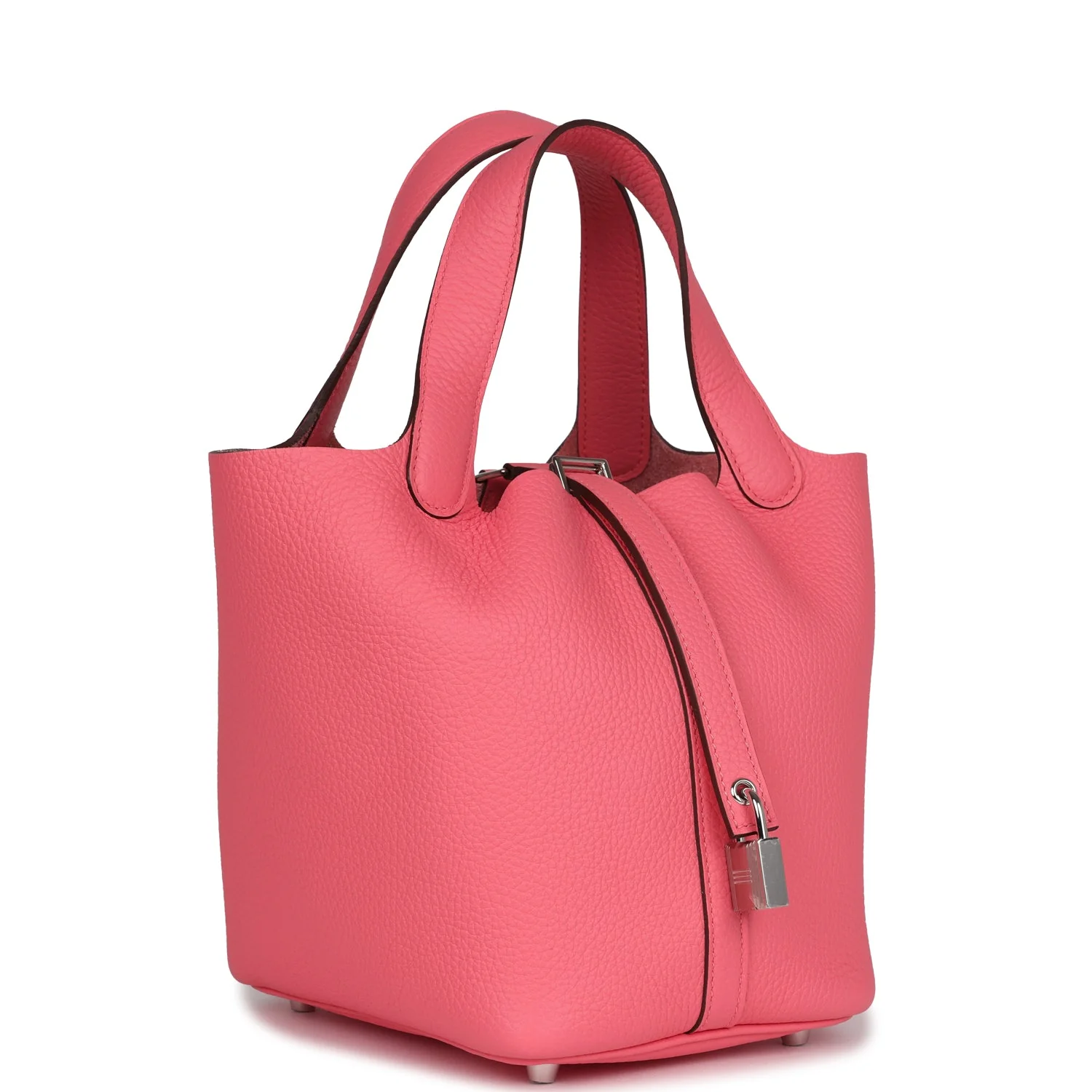 Hermes Picotin Lock  Rose Azalee Clemence Palladium Hardware