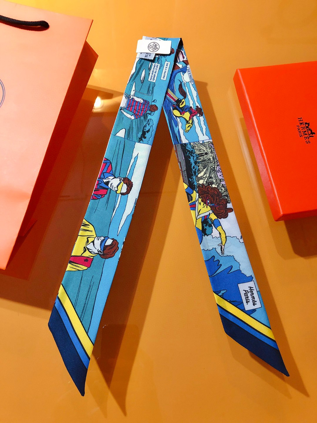 [TOP] HERMES Twilly Scarf - Blue - 711 Luxury