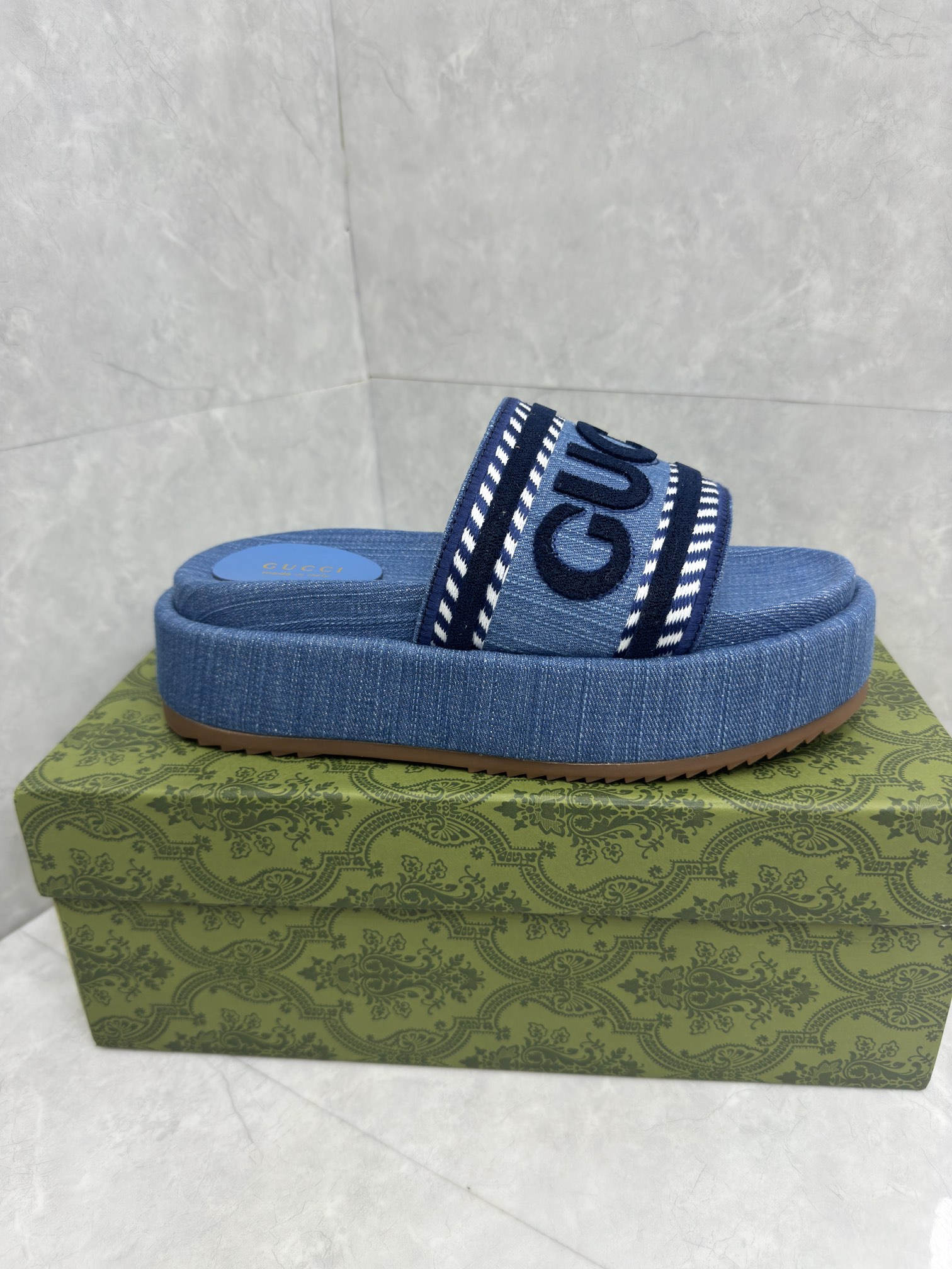 [TOP] GUCCI Platform Sandals  - Blue - 711 Luxury