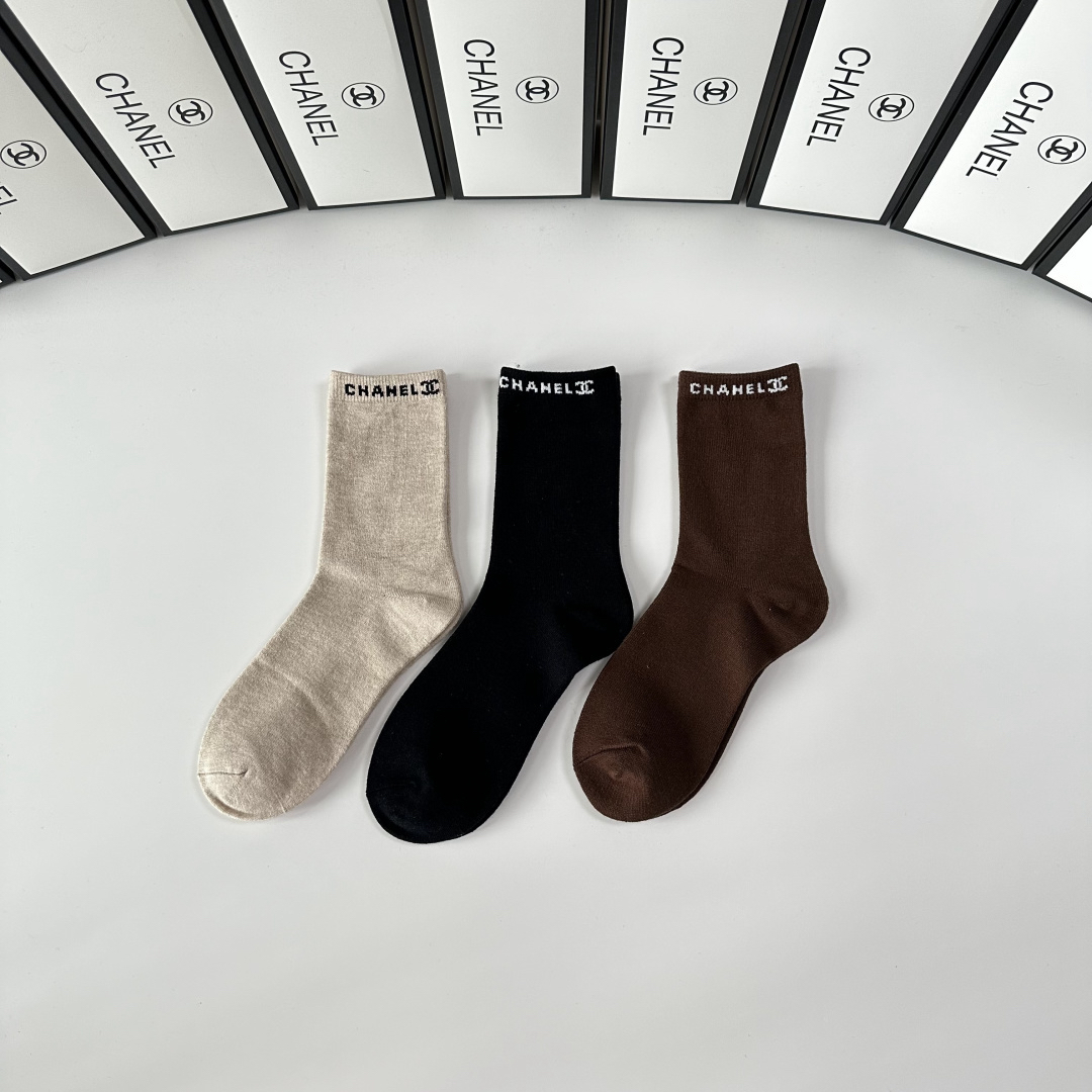 [TOP] CHANEL Socks - 3 Pieces as a Set - 711 Luxury