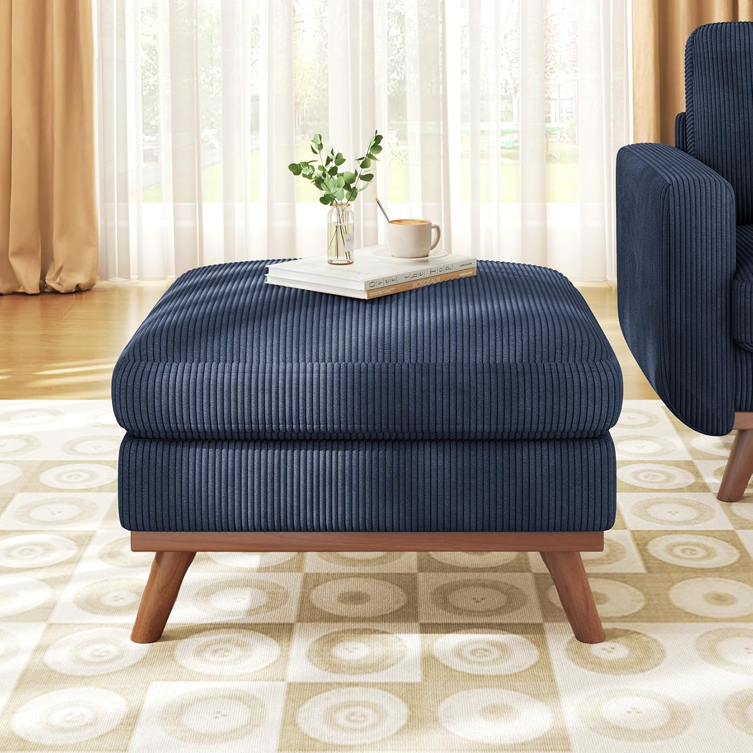 Vesgantti 172cm Loveseat Sofa Green, Comfy Corduroy Couch with Spring Cushion, 2 Seater Sofa with Solid Wood, Sofa Couch with Deep Seat, Sofa for Bedroom, Loveseat for Living Room, Green Office Couch