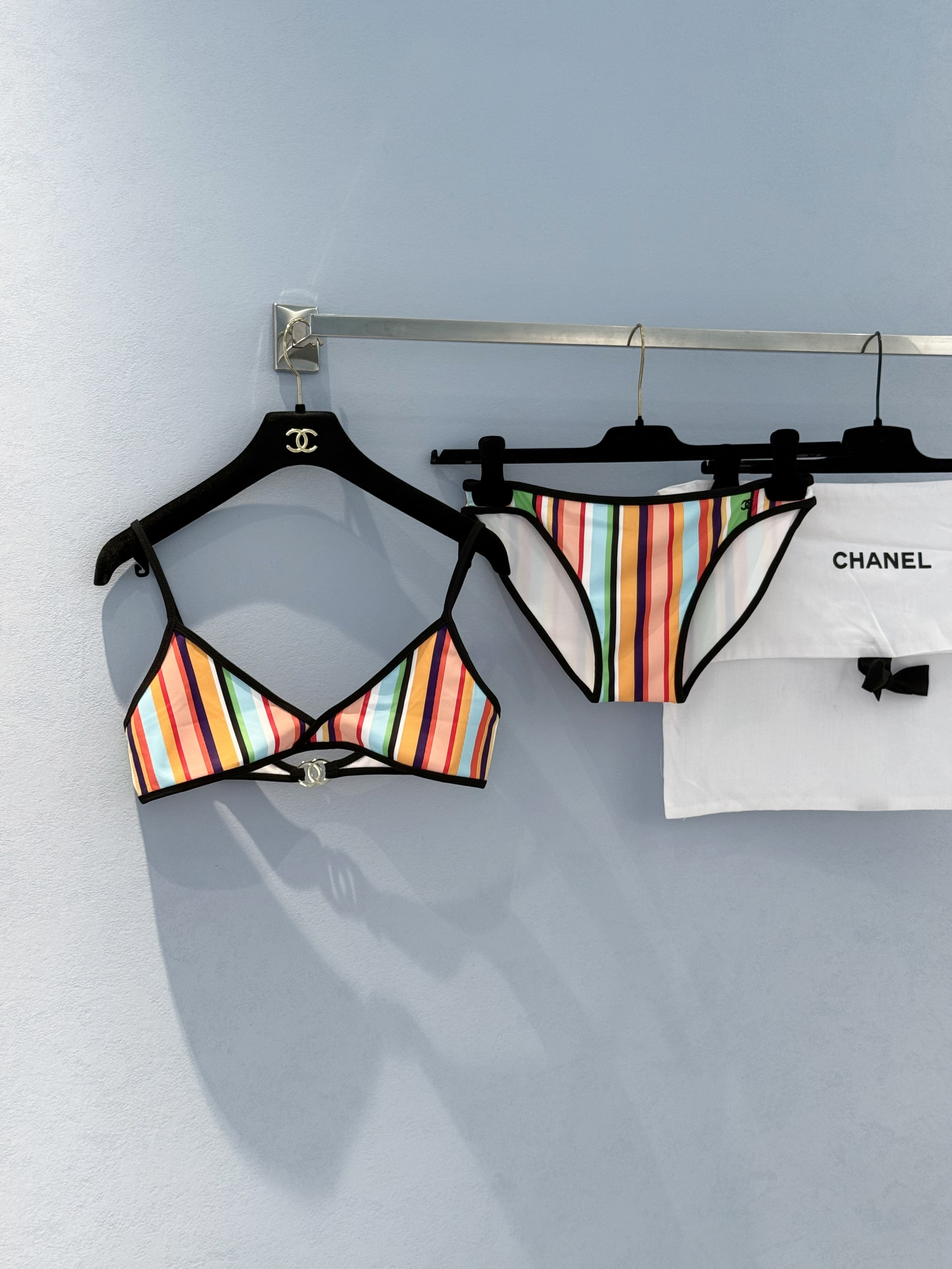 Chanel Clothing CHANEL Bikinioberteil Stretch-jersey Mehrfarbig #393393 View 2 | Nigo Office