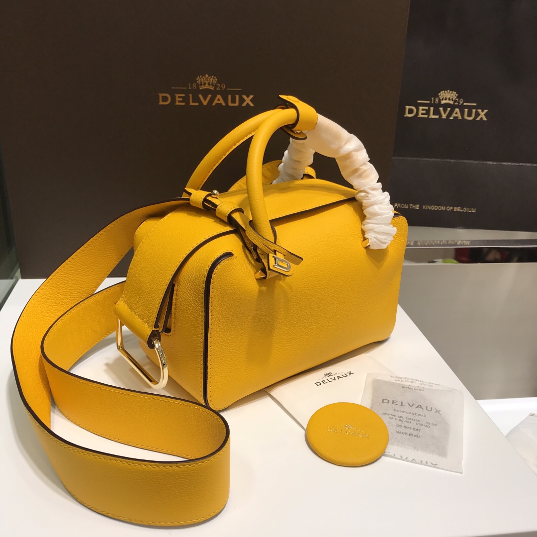 [TOP] Delvaux Cool Box Bag 22cm - Yellow - 711 Luxury