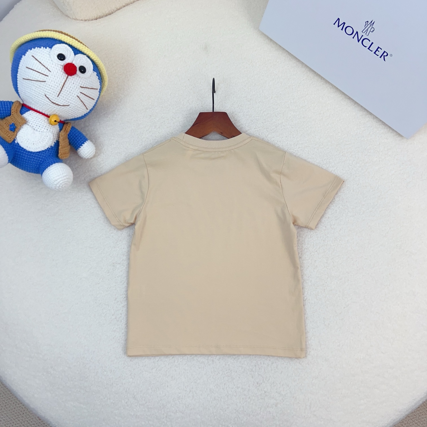 Balenciaga Unisex Kids Woven Patch Logo Crew Neck Short Sleeve T-Shirt Cotton Modal Boys Girls Summer Basic Tee Sizes 90-170