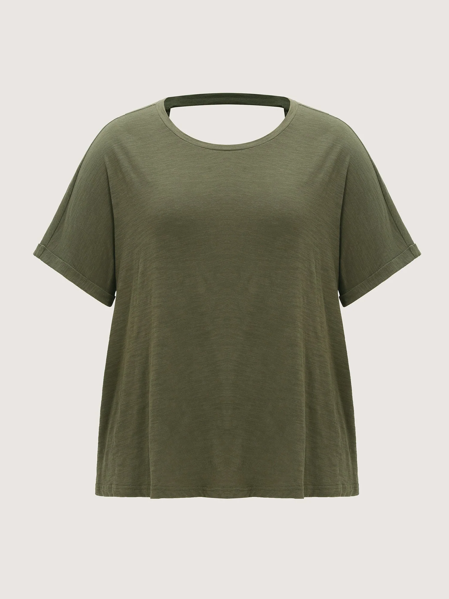 Cotton Open Back Detail T-Shirt