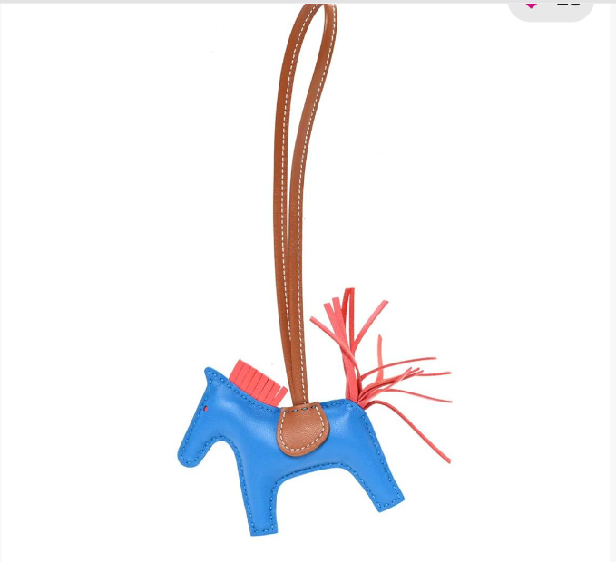 [TOP] HERMES Pony Pendant - Blue
