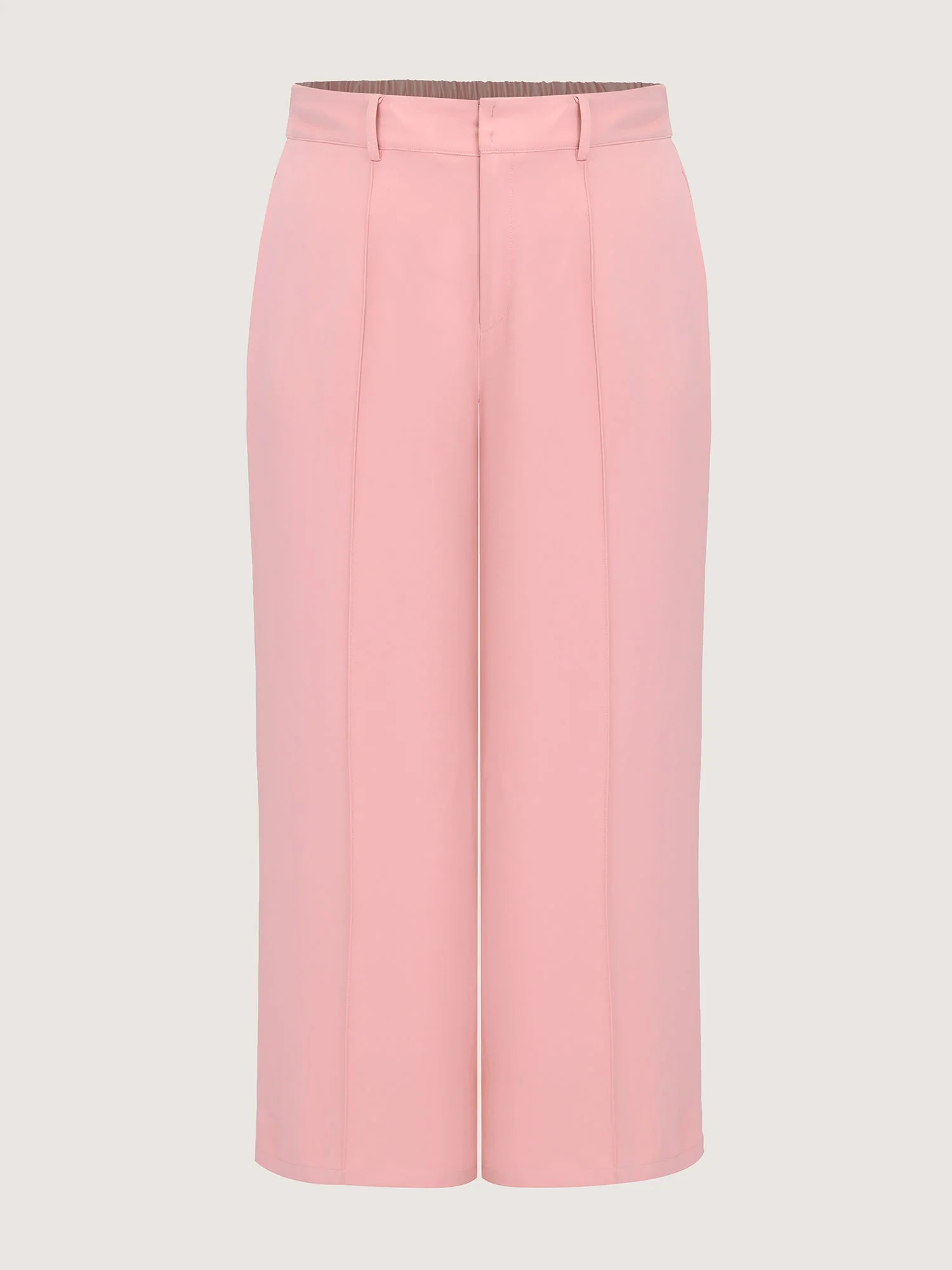 Seamed Curve-Friendly Plain Pants