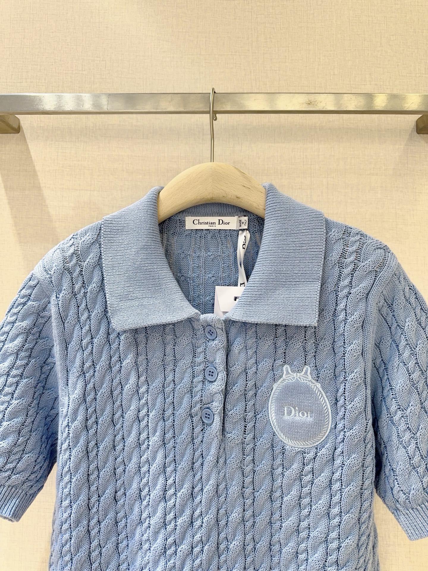 [TOP] Christian Dior Knit Top - Blue - 711 Luxury