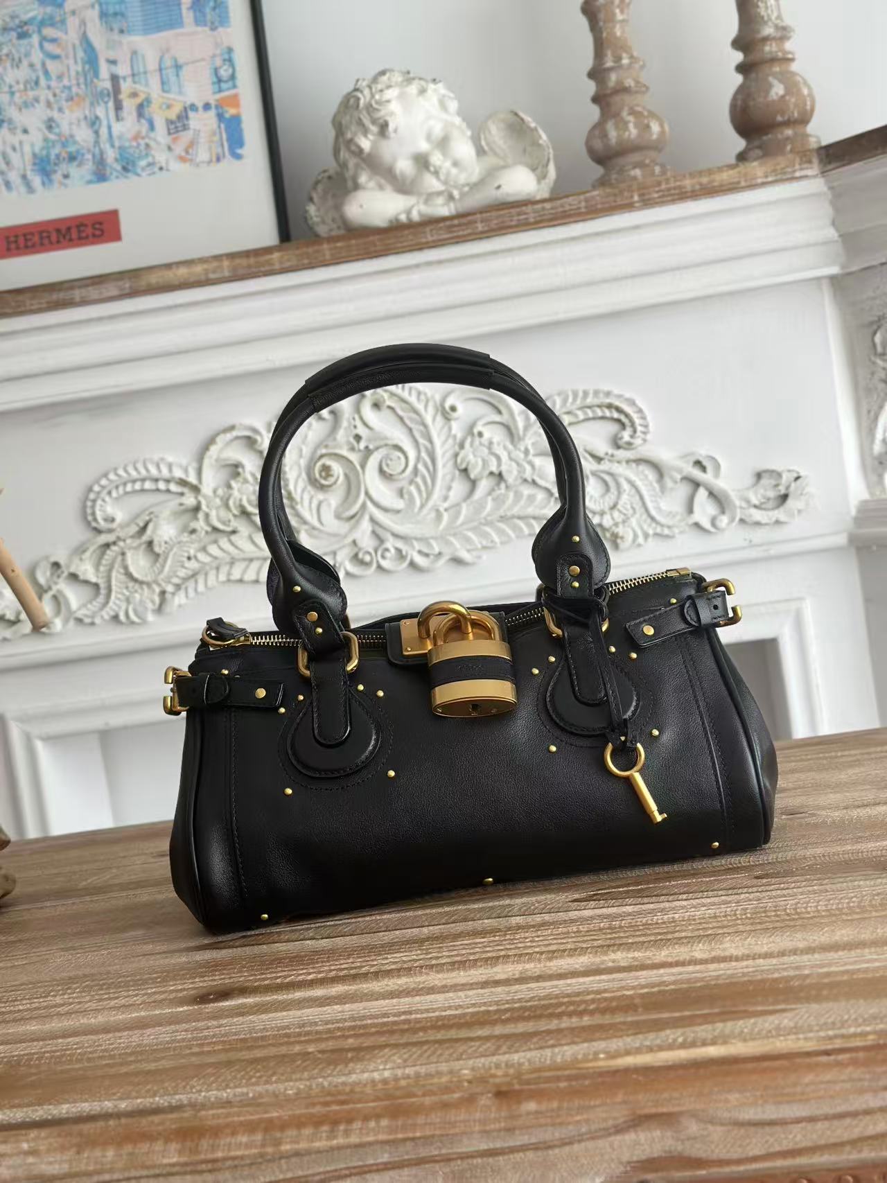 [TOP] Chloe Paddington Bag 36*18*15cm - Black - 711 Luxury
