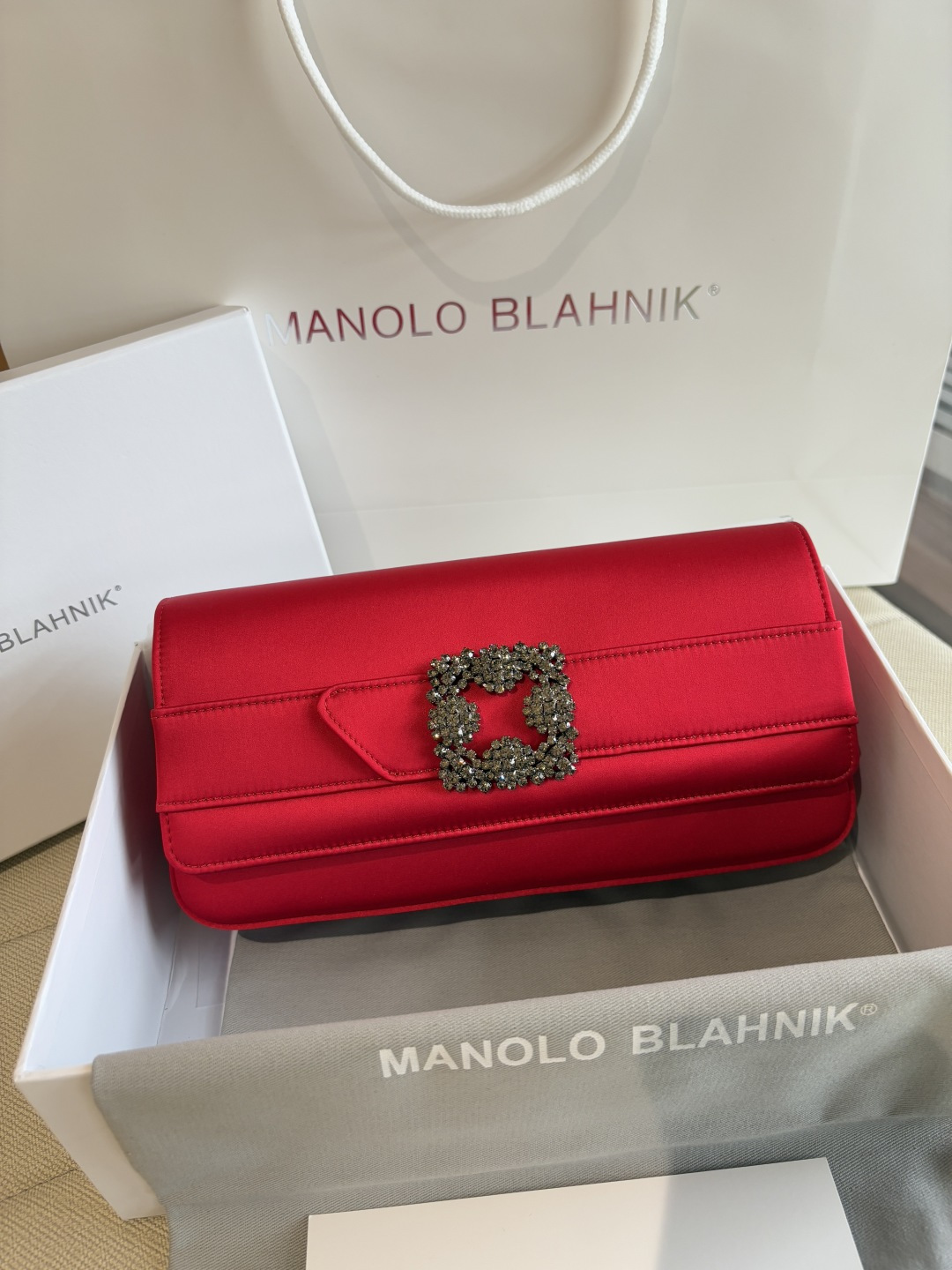 [TOP] MANOLO BLAHNIK Bag 12x24x3cm - Red - 711 Luxury