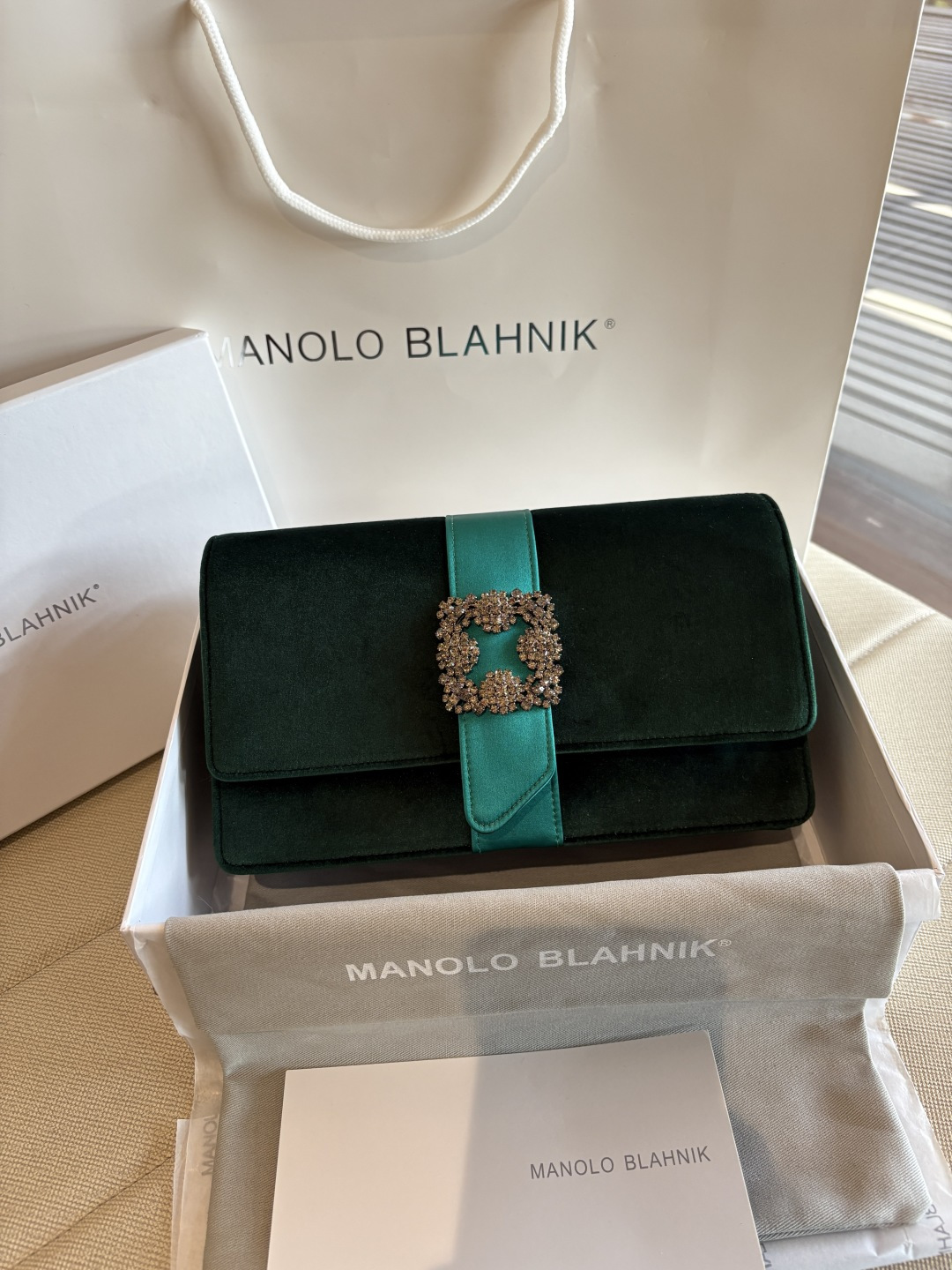 [TOP] MANOLO BLAHNIK Bag 12*24*6cm - Green - 711 Luxury
