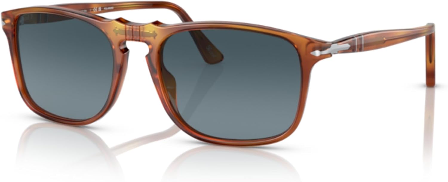 Persol PO3059S Square Sunglasses for Men +BUNDLE with ACCESSORY EYEWEAR KIT