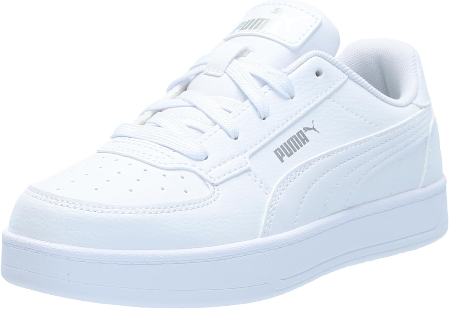 Puma Kids' Caven 2.0 Puma White-Puma Silver-Puma Black Big Kid 5.5