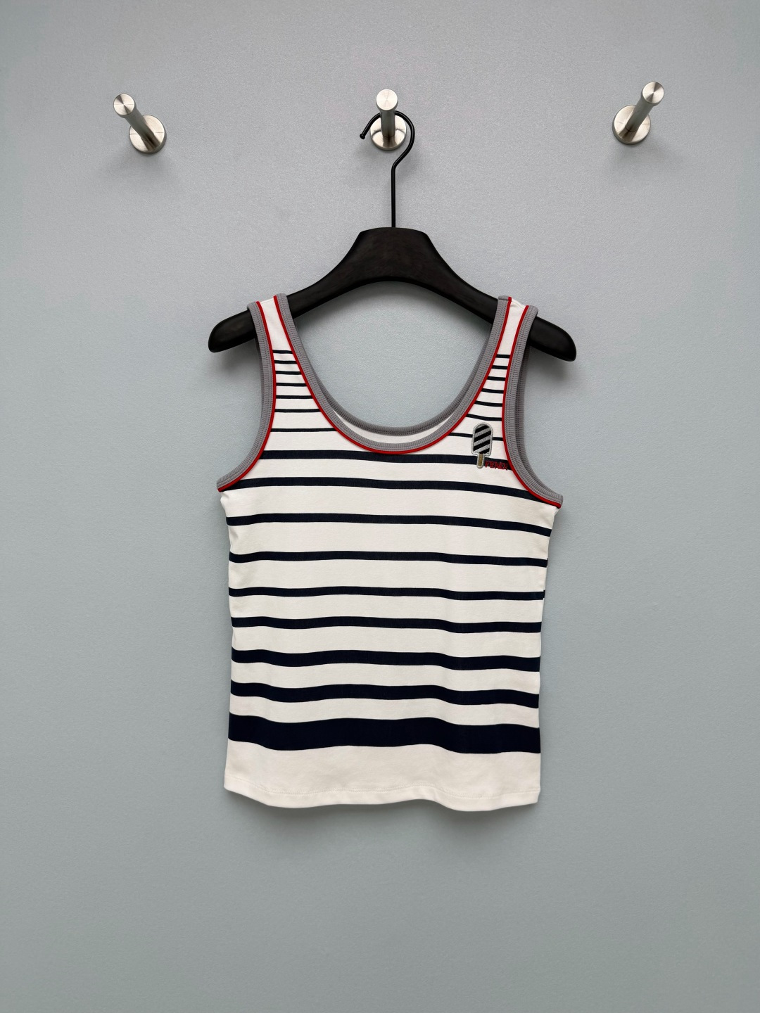 [TOP] FENDI  Striped Vest - White - 711 Luxury