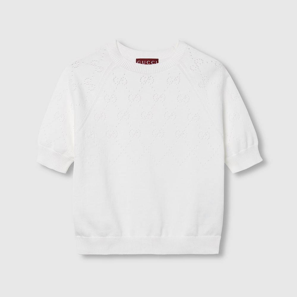 GUCCI GG Cotton Crewneck Top #386075