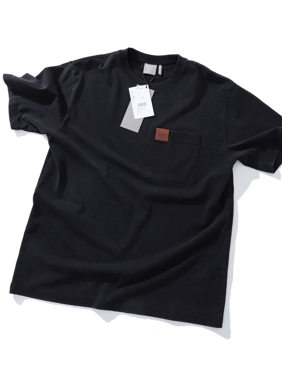 DIOR T-Shirt with Pocket Relaxed Fit Gray Cotton Jersey #386106