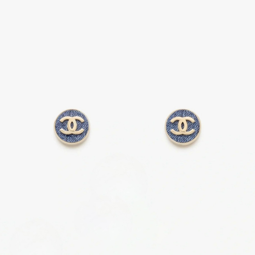 Chanel Jewelry Chanel Buttons Earrings Metal Denim #393718 View 2 | Nigo Office