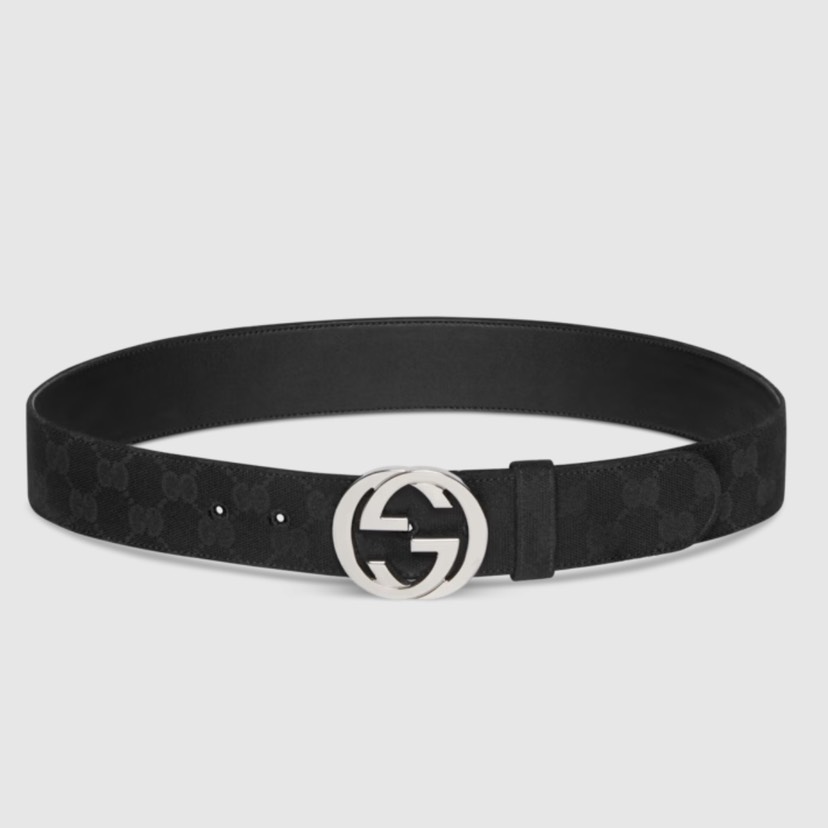 [TOP] GUCCI GG Belt Canvas - Black - 711 Luxury
