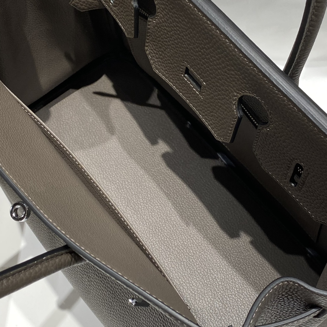 [TOP] HERMES Birkin Togo Leather 30cm - Etain & SHW