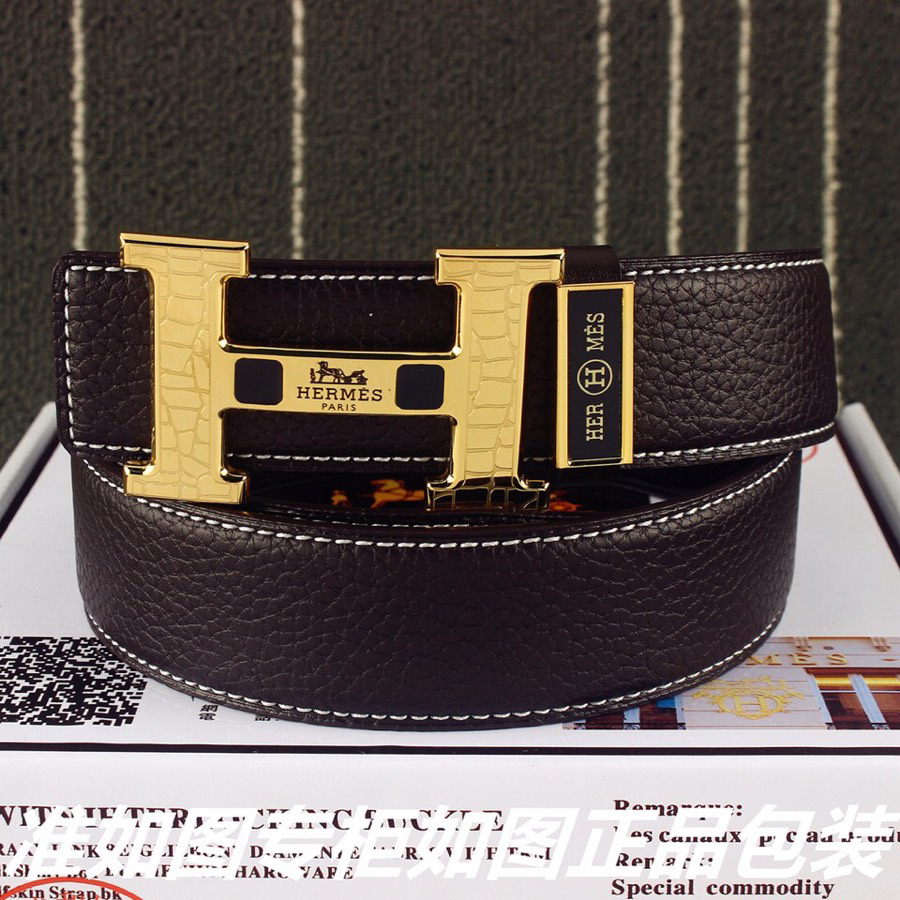 [TOP] HERMES Men's  Belt 3.8cm - Brown - 711 Luxury