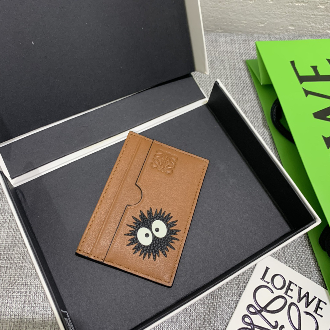 [TOP] LOEWE  Card Holder 10*7cm - Brown