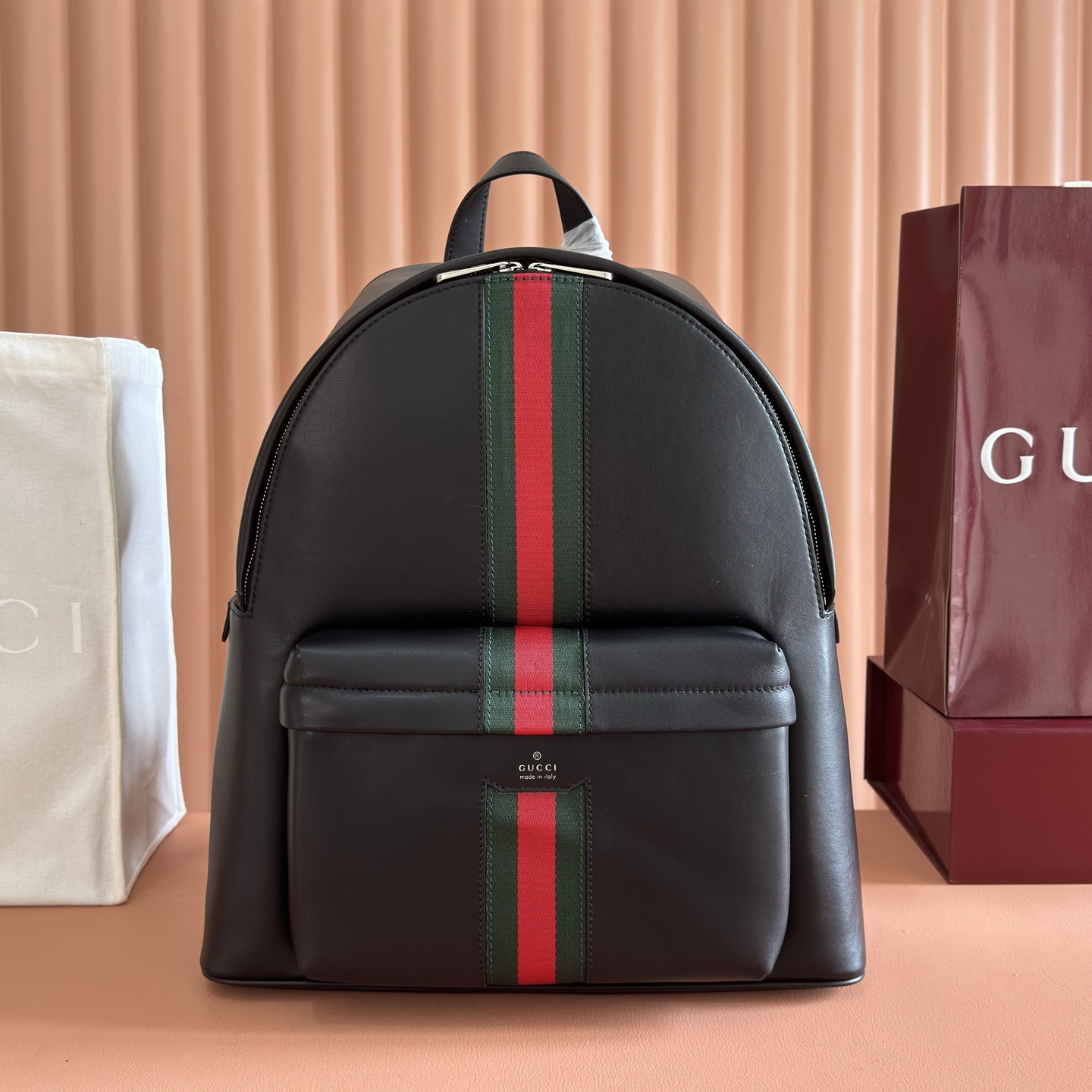 [TOP] GUCCI Backpack 36.5 x 41 x 18 cm - Black - 711 Luxury